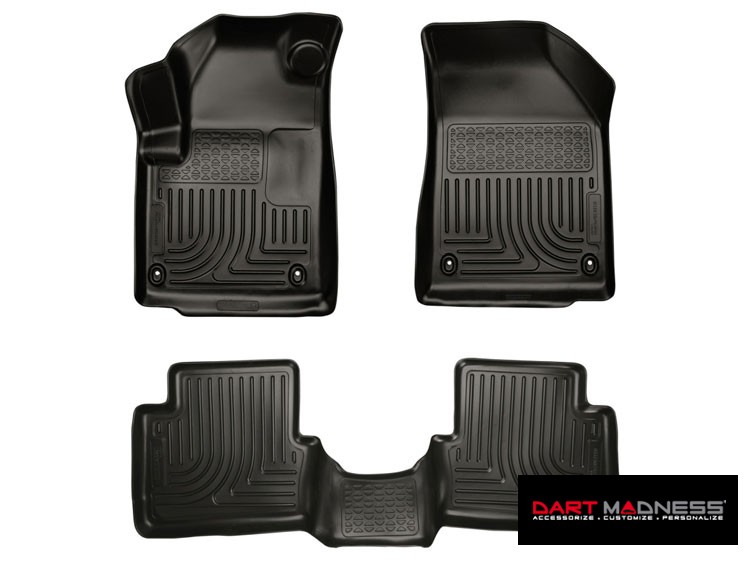 Dodge Dart Floor Liners Front and Rear Husky Liner WeatherBeater